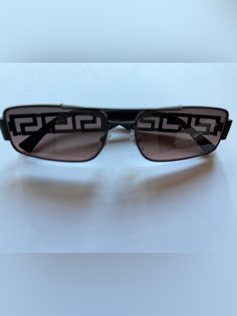 Versace Unisex Rectangular Logo Cutout Sunglasses VE2257 - Picture 2 of 4